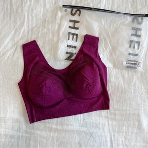 Shein Magenta Purple Thick Strap Bra